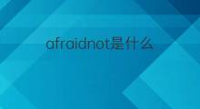 afraidnot是什么意思 afraidnot的中文翻译、读音、例句