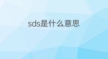 sds是什么意思 sds的中文翻译、读音、例句