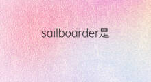 sailboarder是什么意思 sailboarder的中文翻译、读音、例句