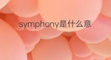 symphony是什么意思 symphony的中文翻译、读音、例句