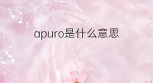 apuro是什么意思 apuro的中文翻译、读音、例句