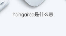 hangaroa是什么意思 hangaroa的中文翻译、读音、例句