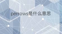 perrows是什么意思 perrows的中文翻译、读音、例句