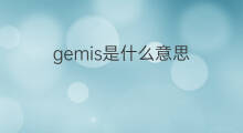 gemis是什么意思 gemis的中文翻译、读音、例句