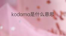 kodama是什么意思 kodama的中文翻译、读音、例句