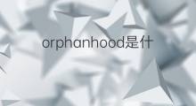 orphanhood是什么意思 orphanhood的中文翻译、读音、例句