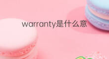 warranty是什么意思 warranty的中文翻译、读音、例句