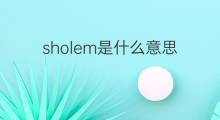 sholem是什么意思 sholem的中文翻译、读音、例句
