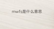 mwfs是什么意思 mwfs的中文翻译、读音、例句