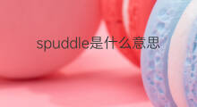 spuddle是什么意思 spuddle的中文翻译、读音、例句
