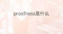 proofness是什么意思 proofness的中文翻译、读音、例句