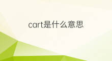 cart是什么意思 cart的中文翻译、读音、例句