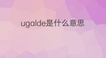 ugalde是什么意思 ugalde的中文翻译、读音、例句