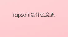 rapsani是什么意思 rapsani的中文翻译、读音、例句