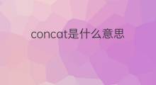 concat是什么意思 concat的中文翻译、读音、例句