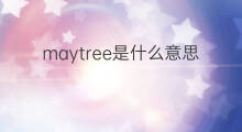 maytree是什么意思 maytree的中文翻译、读音、例句