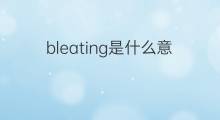 bleating是什么意思 bleating的中文翻译、读音、例句