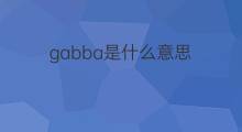 gabba是什么意思 gabba的中文翻译、读音、例句