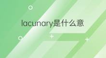 lacunary是什么意思 lacunary的中文翻译、读音、例句