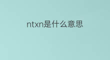 ntxn是什么意思 ntxn的中文翻译、读音、例句