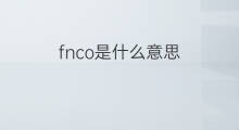 fnco是什么意思 fnco的中文翻译、读音、例句