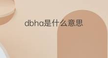 dbha是什么意思 dbha的中文翻译、读音、例句