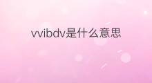vvibdv是什么意思 vvibdv的中文翻译、读音、例句