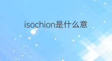 isochion是什么意思 isochion的中文翻译、读音、例句