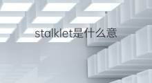 stalklet是什么意思 stalklet的中文翻译、读音、例句