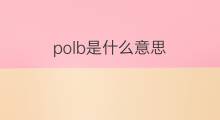 polb是什么意思 polb的中文翻译、读音、例句