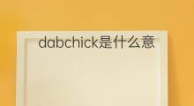 dabchick是什么意思 dabchick的中文翻译、读音、例句