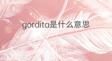 gordita是什么意思 gordita的中文翻译、读音、例句
