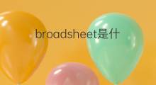broadsheet是什么意思 broadsheet的中文翻译、读音、例句