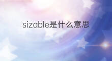 sizable是什么意思 sizable的中文翻译、读音、例句