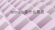 tetrads是什么意思 tetrads的中文翻译、读音、例句