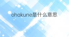 ohakune是什么意思 ohakune的中文翻译、读音、例句