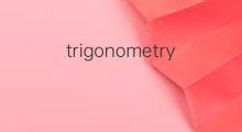 trigonometry是什么意思 trigonometry的中文翻译、读音、例句