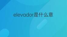 elevador是什么意思 elevador的中文翻译、读音、例句