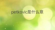 petkovic是什么意思 英文名petkovic的翻译、发音、来源