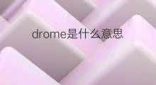 drome是什么意思 drome的中文翻译、读音、例句