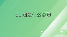 durel是什么意思 durel的中文翻译、读音、例句