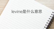 levine是什么意思 levine的中文翻译、读音、例句