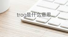 trog是什么意思 trog的中文翻译、读音、例句