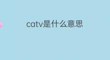 catv是什么意思 catv的中文翻译、读音、例句