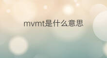 mvmt是什么意思 mvmt的中文翻译、读音、例句