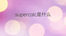 supercalc是什么意思 supercalc的中文翻译、读音、例句