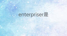 enterpriser是什么意思 enterpriser的中文翻译、读音、例句
