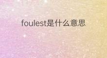 foulest是什么意思 foulest的中文翻译、读音、例句