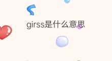 girss是什么意思 girss的中文翻译、读音、例句