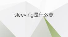 sleeving是什么意思 sleeving的中文翻译、读音、例句